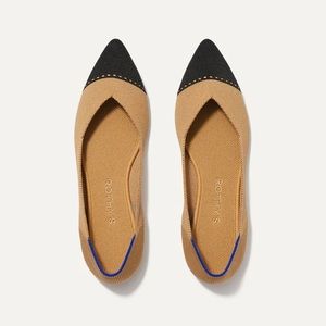 Rothy’s The Point Camel Captoe Flats in Size 7.5